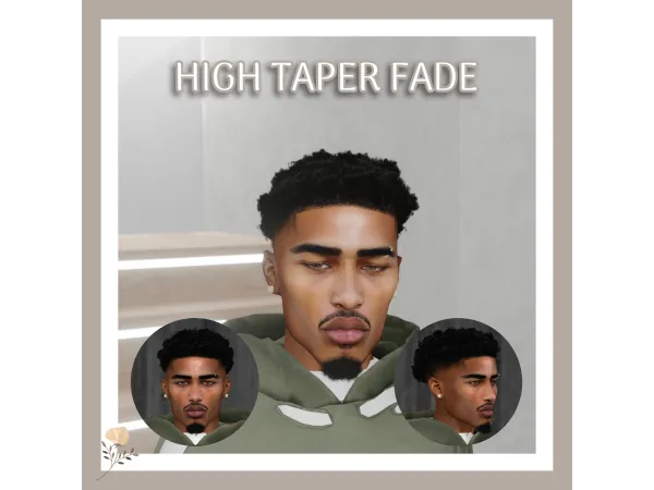 Alpha HIGH TAPER FADE by khadijah551 - The Sims 4 Custom Content