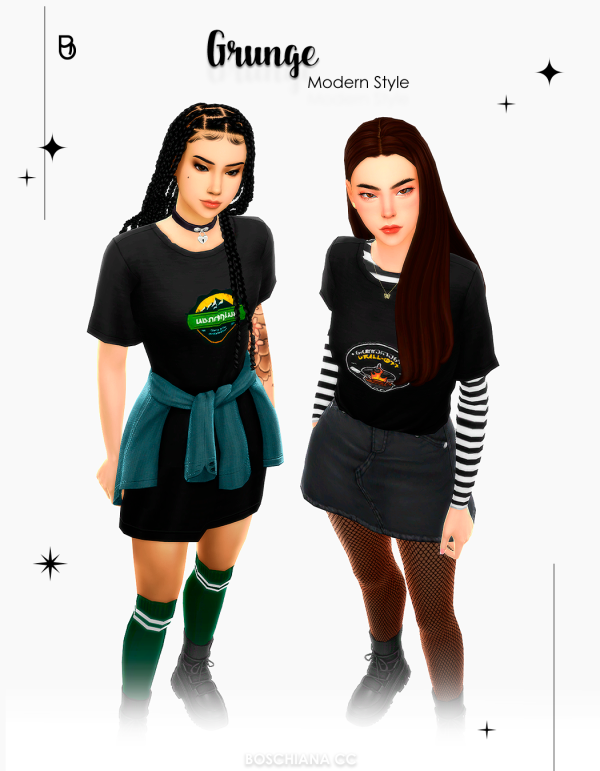 Maxis Match MODERN GRUNGE STYLE by simsfinds - The Sims 4 Custom Content