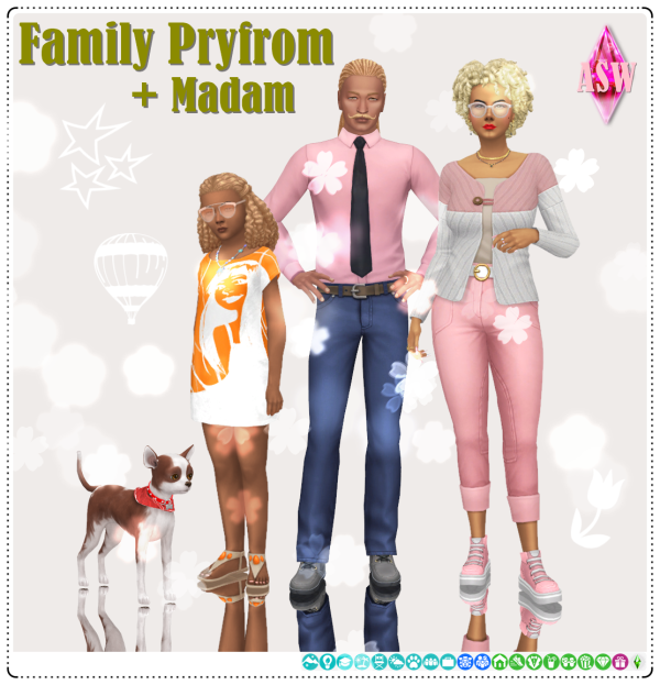 Maxis Match Family Pryfrom Madam No by simsfinds - The Sims 4 Custom Content