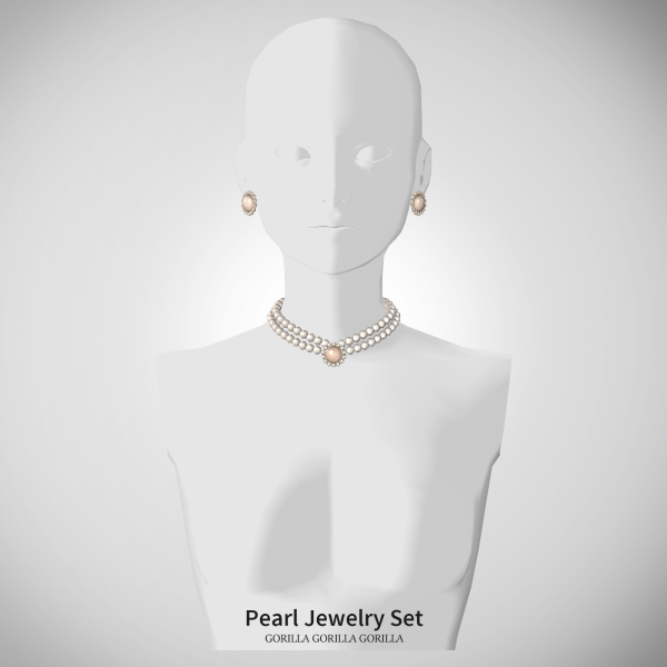 Alpha Pearl Jewelry Set by simsfinds - The Sims 4 Custom Content