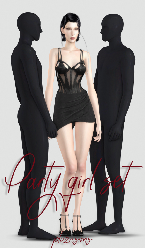 Alpha Party girl set by simsfinds - The Sims 4 Custom Content