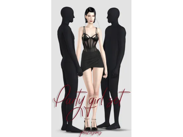 Alpha Party girl set by plazasims - The Sims 4 Custom Content