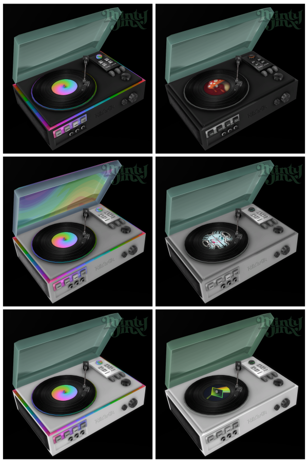 Maxis Match (Retro Vintage) Vinyl Record Player by simsfinds - The Sims 4 Custom Content