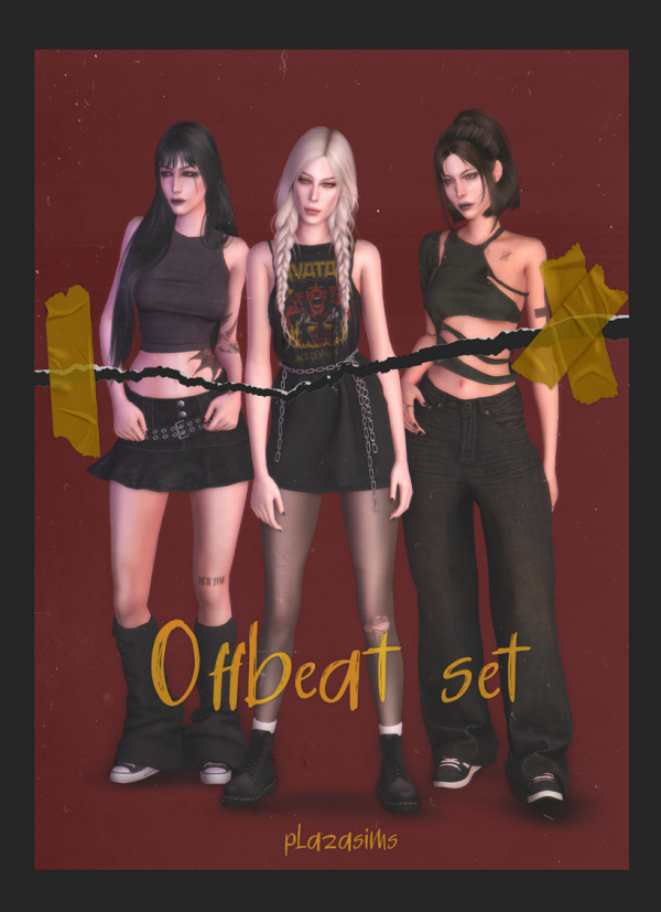 Alpha Offbeat set by simsfinds - The Sims 4 Custom Content