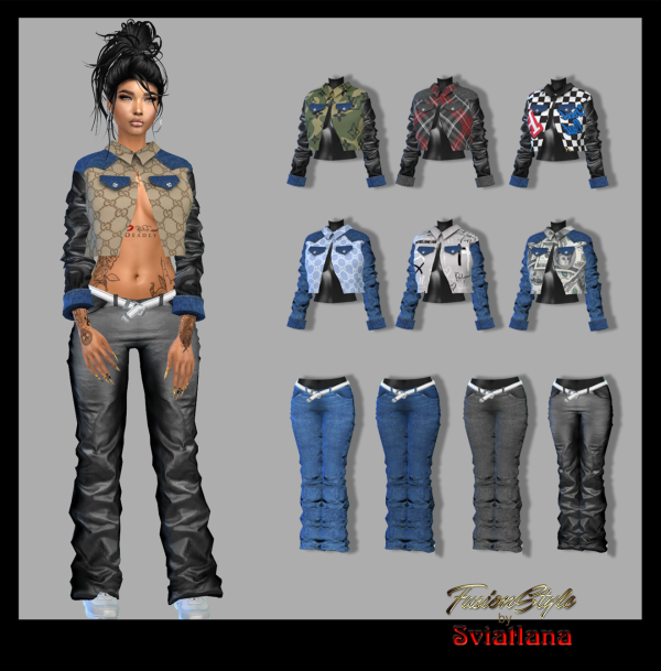 Alpha Jacket jeans by fusionstylesims4 - The Sims 4 Custom Content