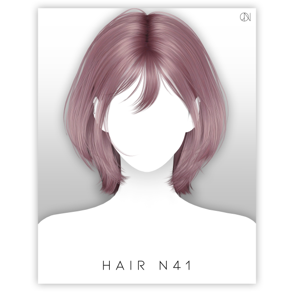 Alpha [JINO] HAIR N41 by simsfinds - The Sims 4 Custom Content