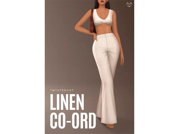 Maxis Match Linen Co ord by TwistedCat - The Sims 4 Custom Content