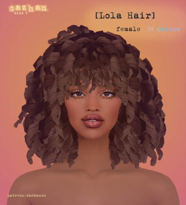 Mix [Lola] hair by simsfinds - The Sims 4 Custom Content
