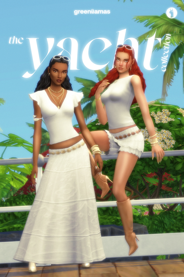 Maxis Match The Yacht Collection greenllamas by simsfinds - The Sims 4 Custom Content