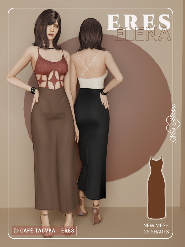 Alpha Elena Dress by simsfinds - The Sims 4 Custom Content