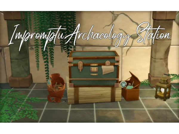 Maxis Match Historical Impromptu Archaeology Station by simsfinds - The Sims 4 Custom Content