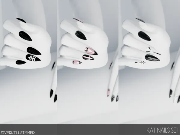 Mix Kat nails set - The Sims 4 Custom Content