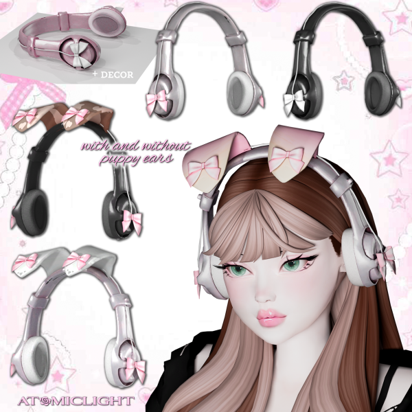 Alpha Bow Headphones by simsfinds - The Sims 4 Custom Content