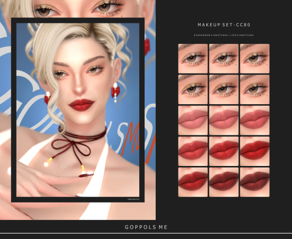 Alpha GPME GOLD MAKEUP SET CC80 by simsfinds - The Sims 4 Custom Content