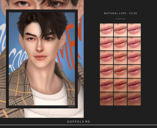 Alpha GPME GOLD Natural Lips CC30 by simsfinds - The Sims 4 Custom Content