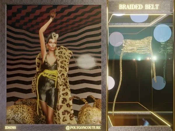 Alpha Braided Belt by polygoncouture - The Sims 4 Custom Content