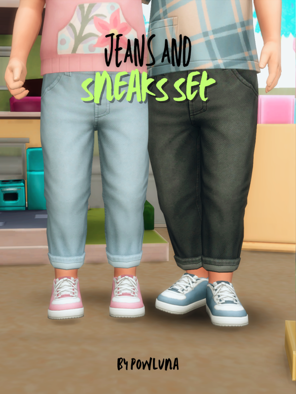 Maxis Match JEANS SNEAKS set by simsfinds - The Sims 4 Custom Content