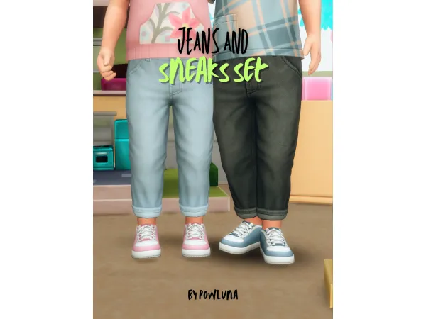 Maxis Match JEANS SNEAKS set by powluna - The Sims 4 Custom Content