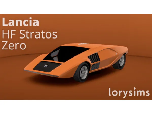 Mix 1970 Lancia Stratos HF Zero by simsfinds - The Sims 4 Custom Content