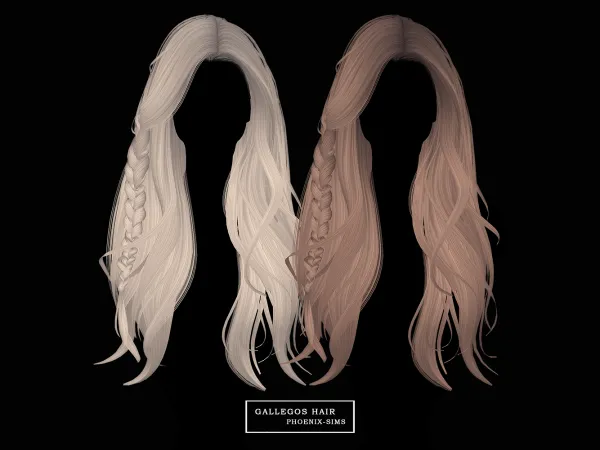 Alpha Gallegos Hair by phoenixsims4 - The Sims 4 Custom Content