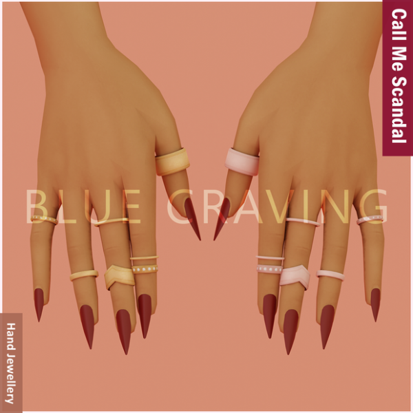 Mix Blue Craving Hand Jewellery by bluecraving - The Sims 4 Custom Content