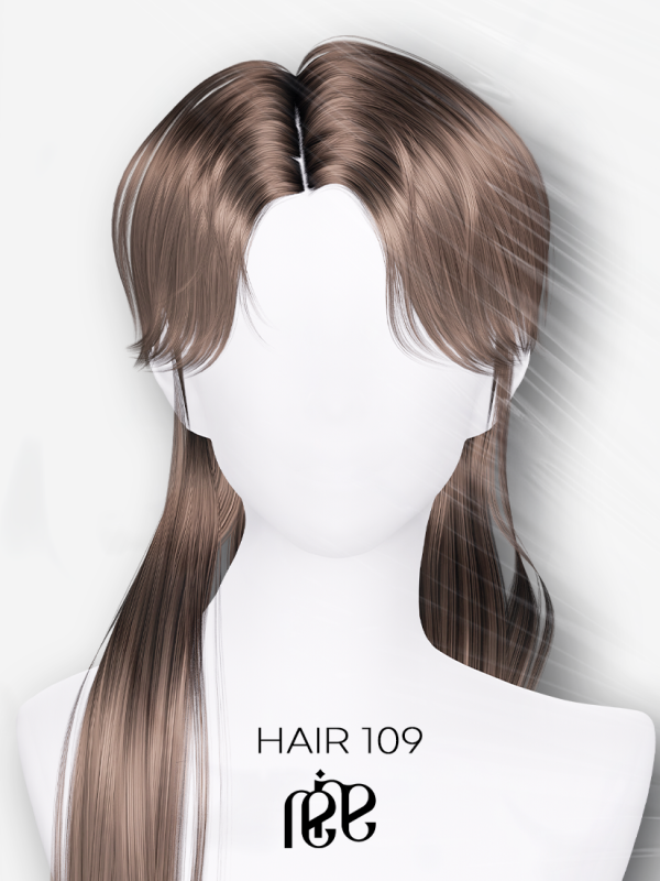 Alpha REINA HAIR 109 by simsfinds - The Sims 4 Custom Content