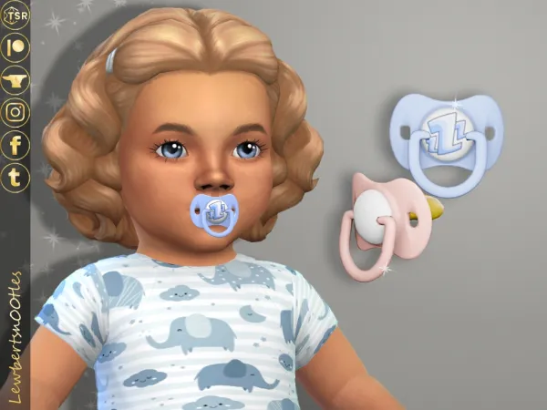 Maxis Match Ruby Pacifier [Updated 19 May] by LewbertSn00tles - The Sims 4 Custom Content
