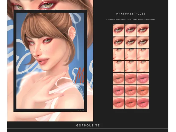 Alpha GPME GOLD MAKEUP SET CC81 by goppolsme - The Sims 4 Custom Content