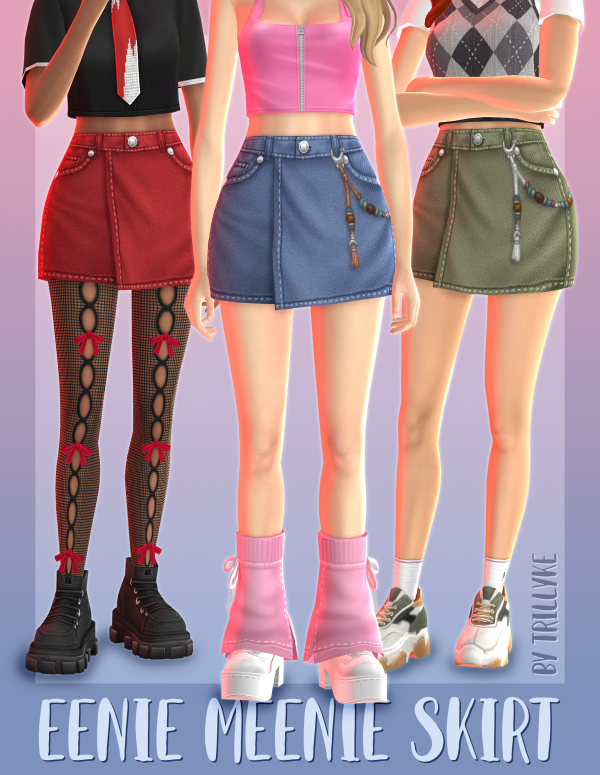 Maxis Match Eenie Meenie Skirt by simsfinds - The Sims 4 Custom Content