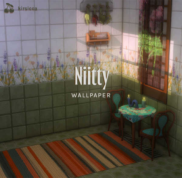 Mix niitty wallpaper by simsfinds - The Sims 4 Custom Content