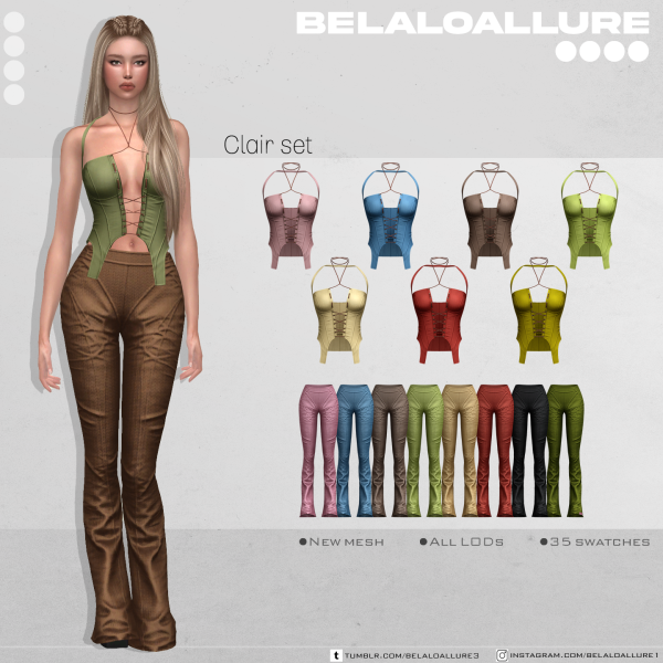 Alpha Clair Set by simsfinds - The Sims 4 Custom Content