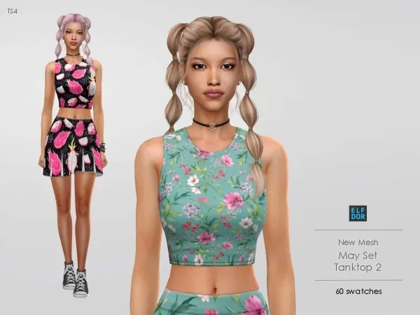 Maxis Match Spring Tanktop 2 by elfdor - The Sims 4 Custom Content