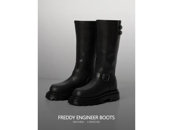 Alpha [ ] Freddy Engineer Boots - The Sims 4 Custom Content