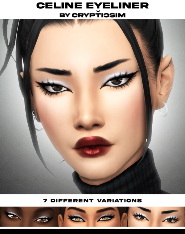 Mix celine eyeliner by simsfinds - The Sims 4 Custom Content