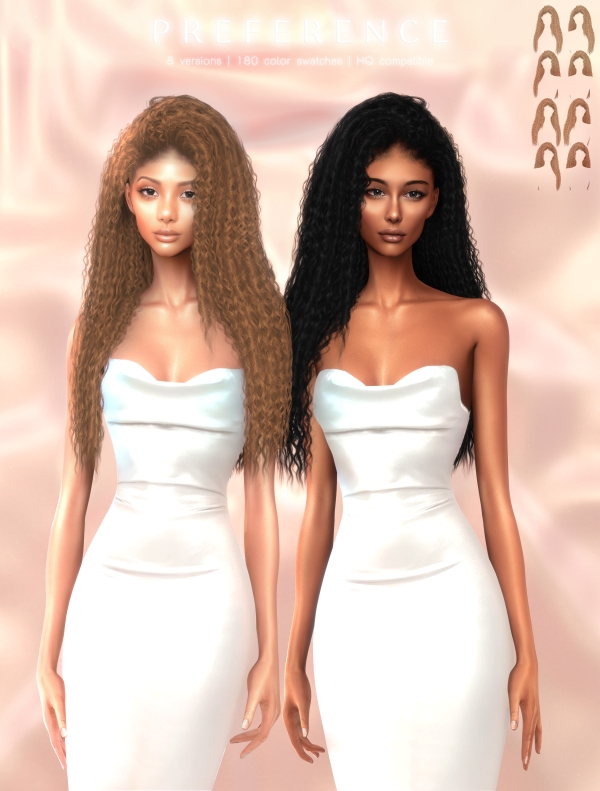Alpha Preference Hairstyle by greenteahoney - The Sims 4 Custom Content