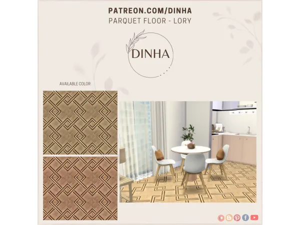 Mix Parquet Floor Lory (FREE) - The Sims 4 Custom Content