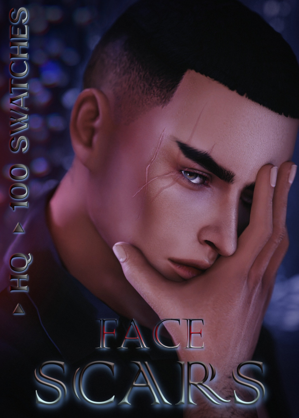 Mix Face Scars 2 by simsfinds - The Sims 4 Custom Content