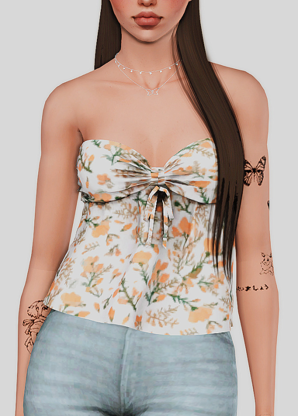 calliope tube top by simsfinds - The Sims 3 Custom Content