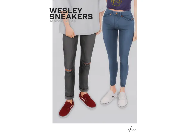 Maxis Match Wesley Sneakers by ikosims - The Sims 4 Custom Content