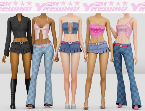 Alpha [B0T0XBRAT] Y2K Rewind by simsfinds - The Sims 4 Custom Content