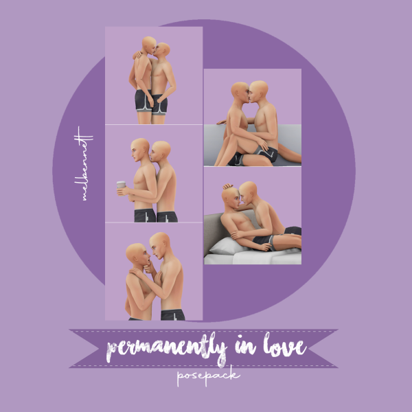 Mix Permanently in Love Posepack by melbennett - The Sims 4 Custom Content