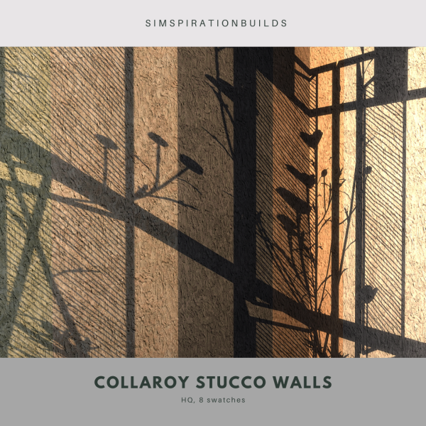 Alpha Collaroy Stucco Walls by simsfinds - The Sims 4 Custom Content