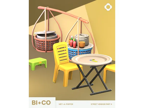 Maxis Match Viet A Porter Street Vendor Part 4 by BIplusCO - The Sims 4 Custom Content
