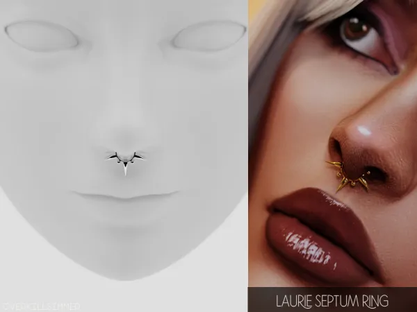 Mix Laurie septum ring by overkillsimmer - The Sims 4 Custom Content