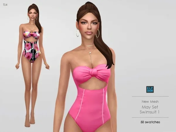 Maxis Match Spring Swimsuit by simsfinds - The Sims 4 Custom Content