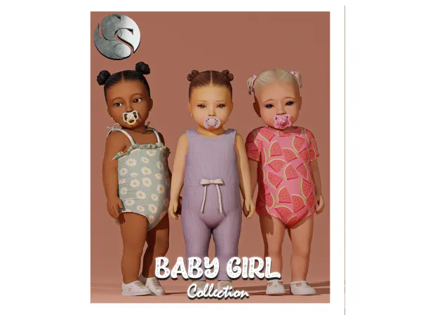 CAMUFLAJE - Baby Girl Infant Colection (3 Onsies + 2 pair of Earrings) FS by camuflaje