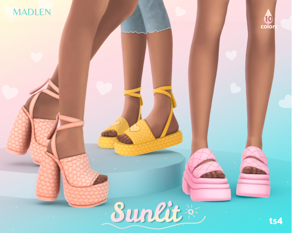 Maxis Match Sunlit Shoe Set (Download) by simsfinds - The Sims 4 Custom Content