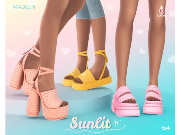 Maxis Match Sunlit Shoe Set (Download) by madlen - The Sims 4 Custom Content