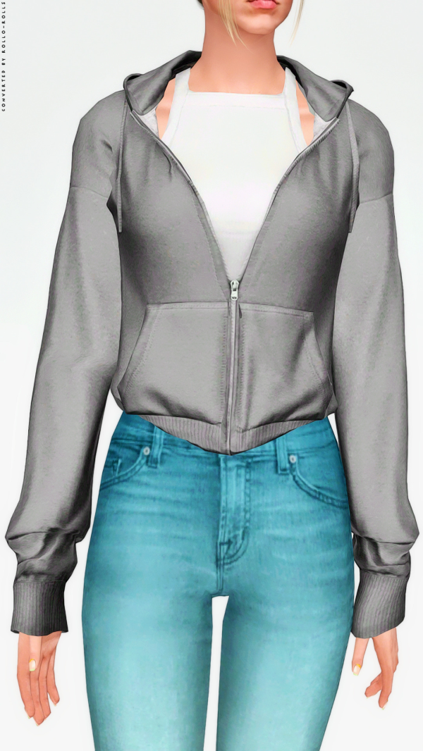 Elliesimple Zip Up Hoodie With Top 4t3 by simsfinds - The Sims 3 Custom Content