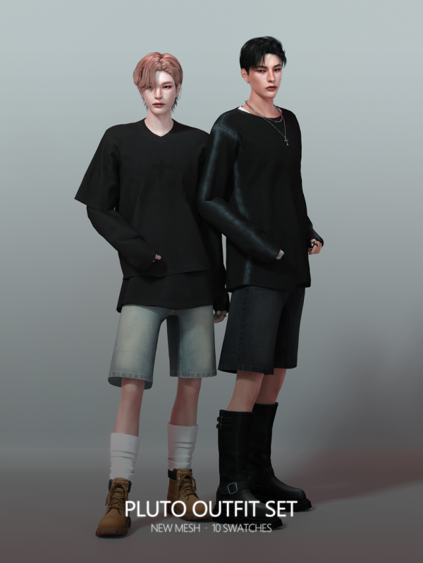 Alpha PLUTO Outfit Set by simsfinds - The Sims 4 Custom Content